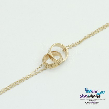 دستبند طلا - طرح کارتیه - عاشقانه-MB1138